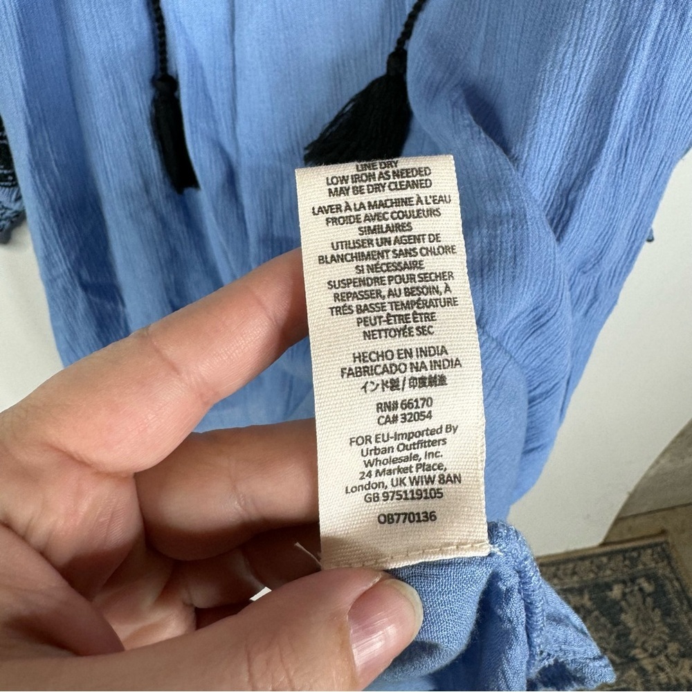 Free People Wind Willow Embroidered Mini Dress Size Small - Picture 10 of 10